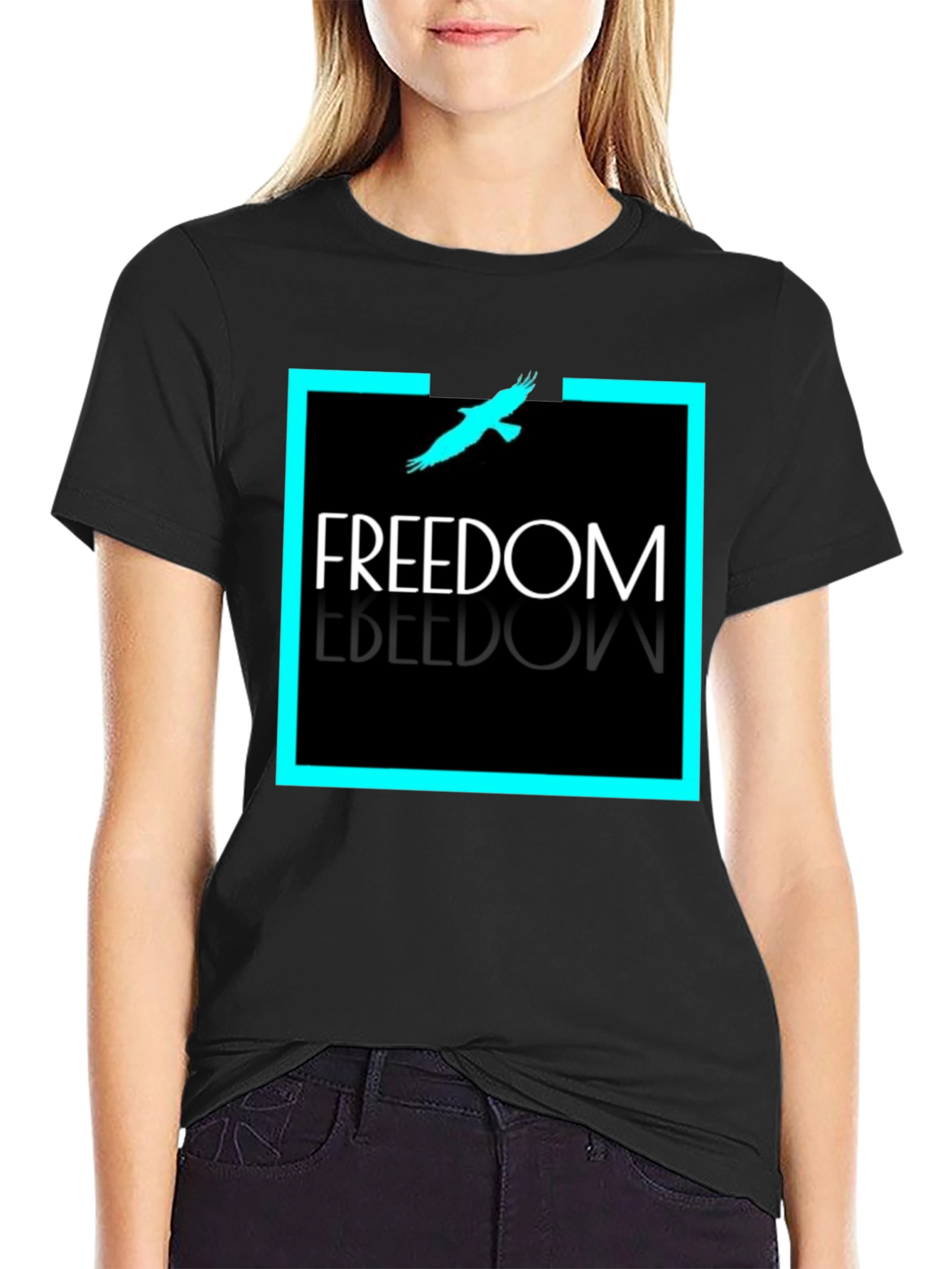 Freedom Graphic Tee - Stylish Black T-Shirt