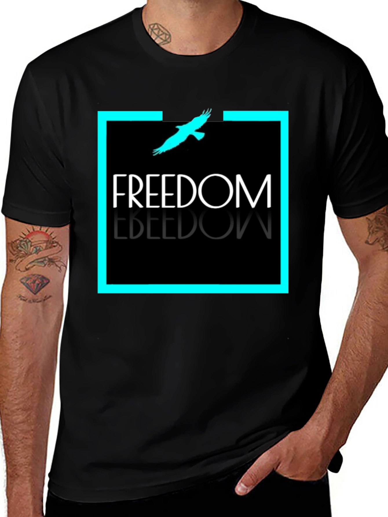 Freedom Graphic Tee - Stylish Black T-Shirt