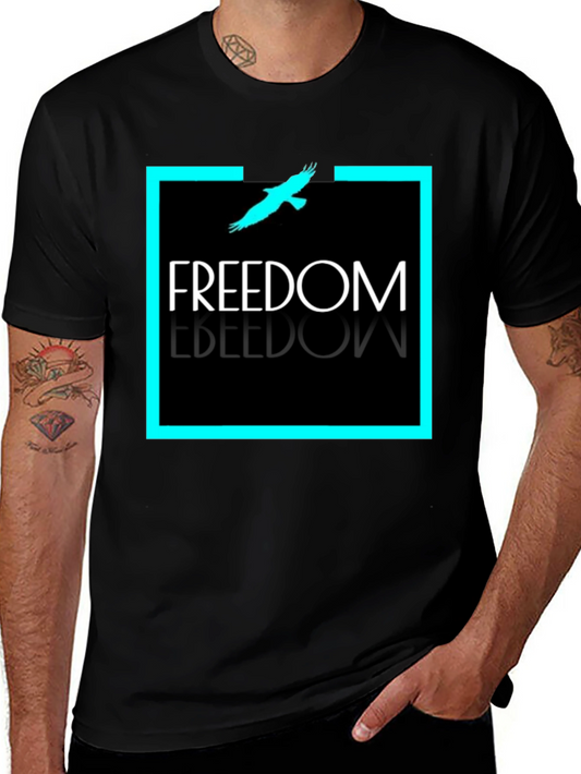 Freedom Graphic Tee - Stylish Black T-Shirt