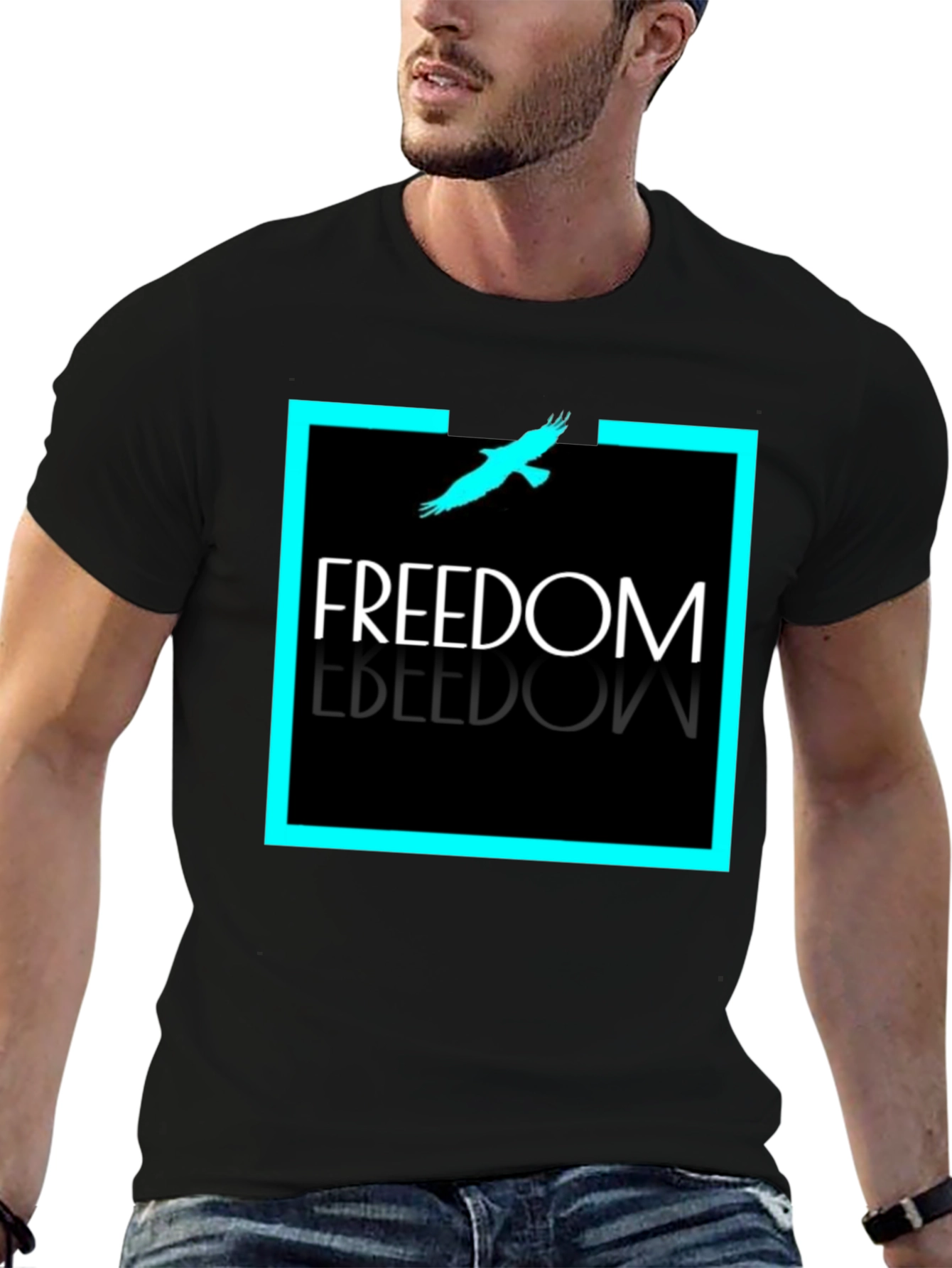 Freedom Graphic Tee - Stylish Black T-Shirt