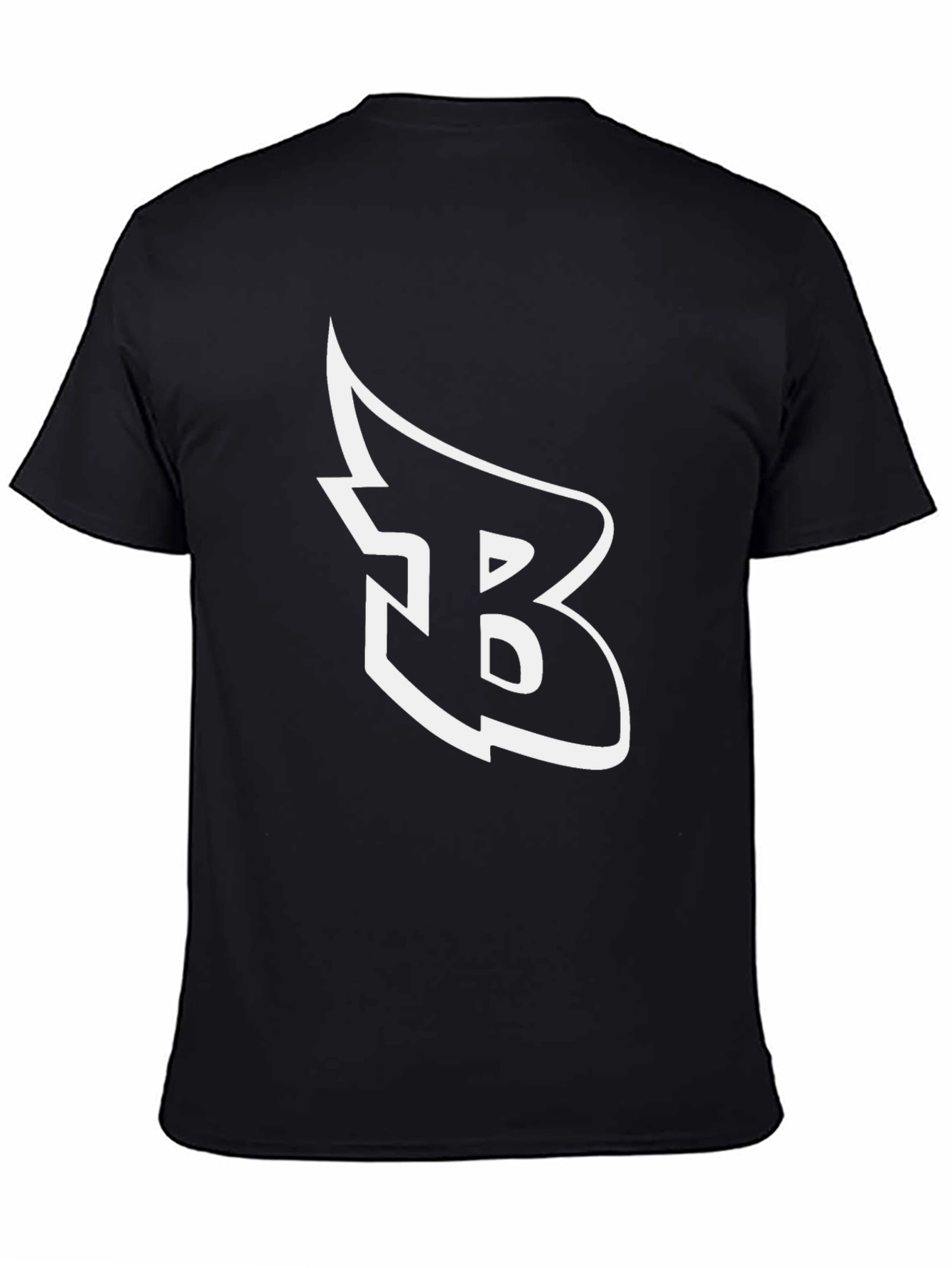 Black T-Shirt with White Letter B Graphic