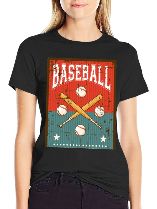Vintage Baseball Graphic Tee - Classic Style