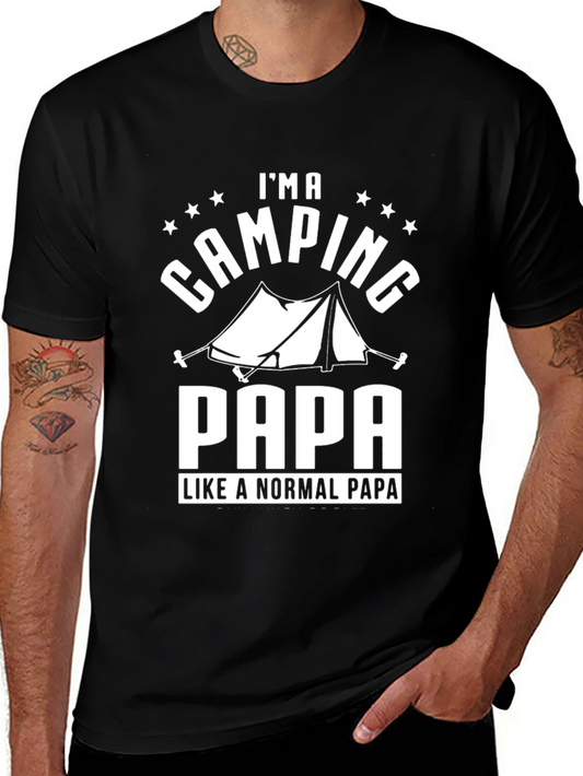 Camping Papa T-Shirt - Outdoor Adventure Dad Tee