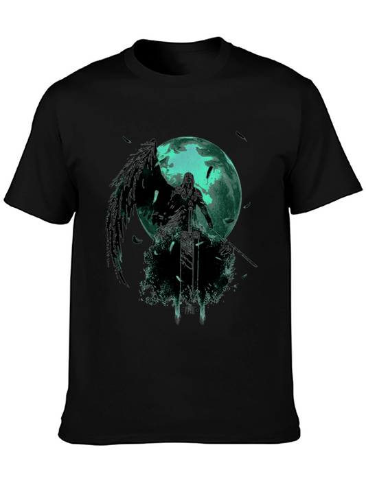 Dark Angel Graphic Tee - Black Cotton Blend