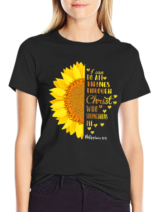 Sunflower Christian Verse T-Shirt