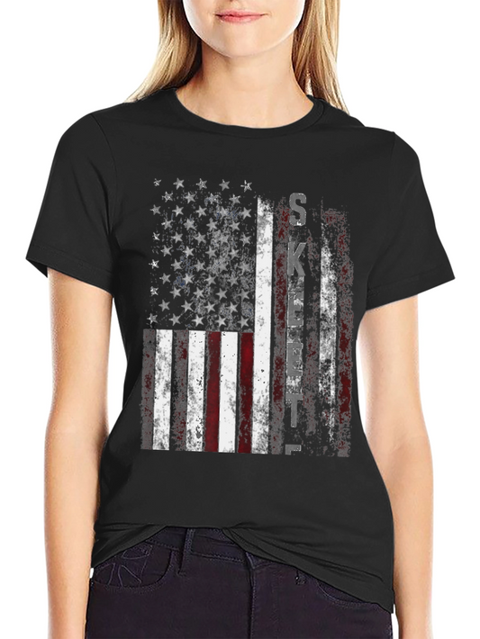 American Flag Skeet T-Shirt