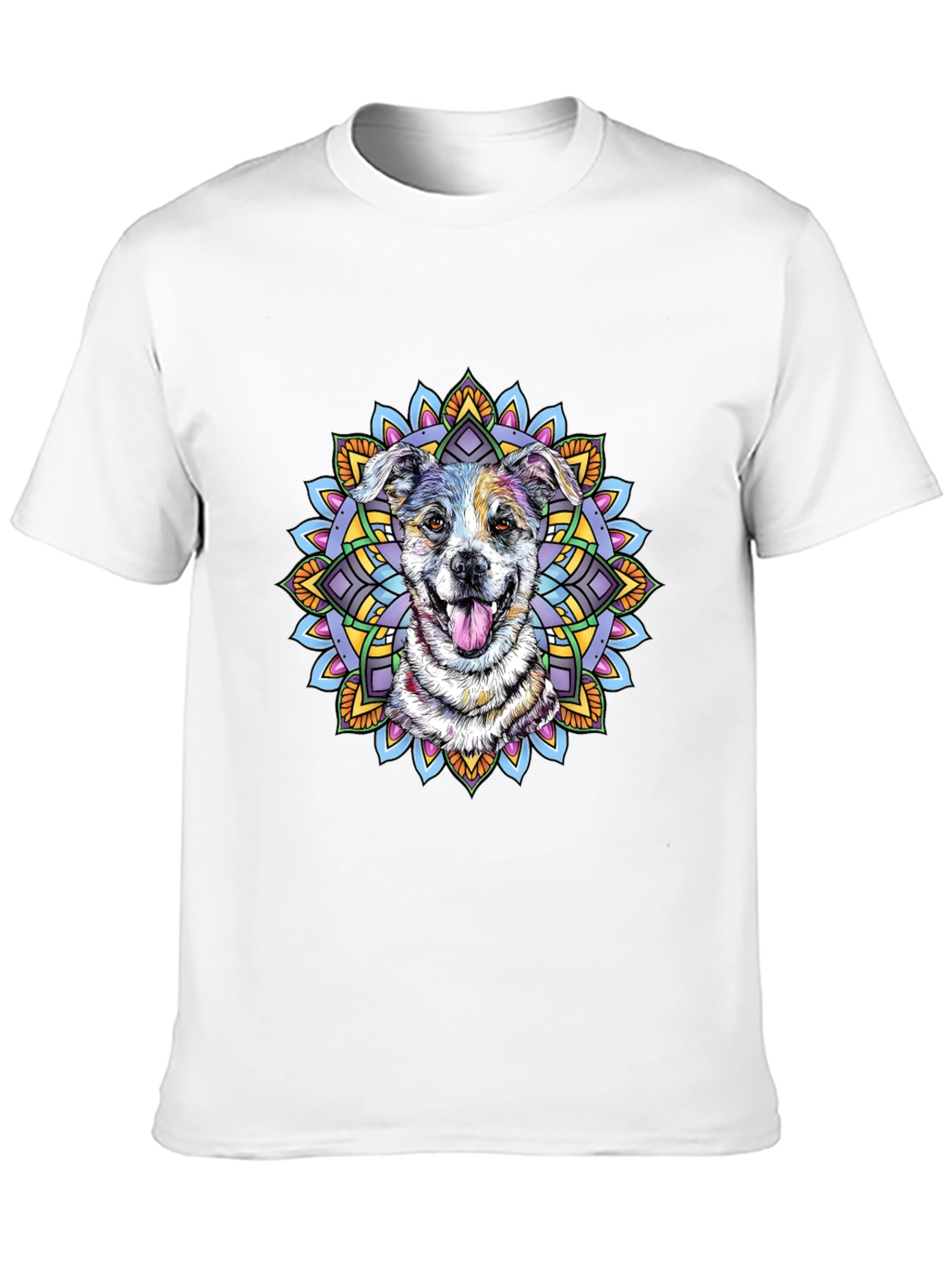 Dog Mandala Graphic T-Shirt - Unisex