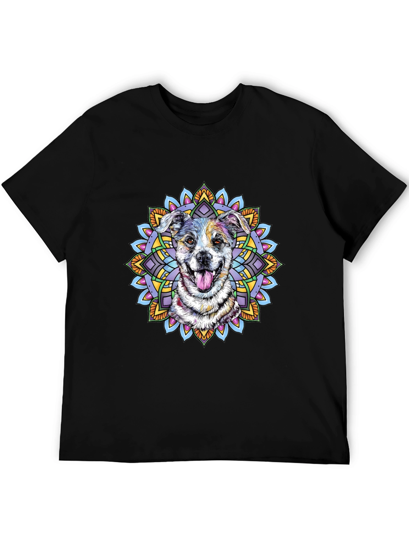 Dog Mandala Graphic T-Shirt - Unisex