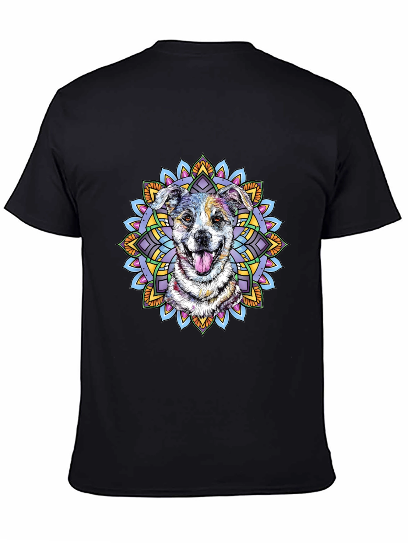 Dog Mandala Graphic T-Shirt - Unisex