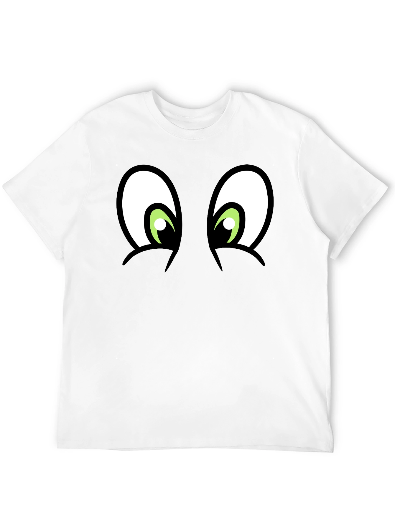 Cartoon Eyes Black T-Shirt