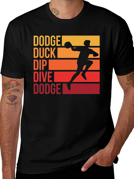 Dodgeball Graphic Tee - Dodge Duck Dip Dive Dodge