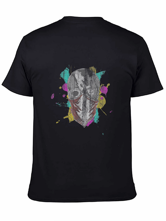 Edgy Mask Graphic T-Shirt - Street Style Tee