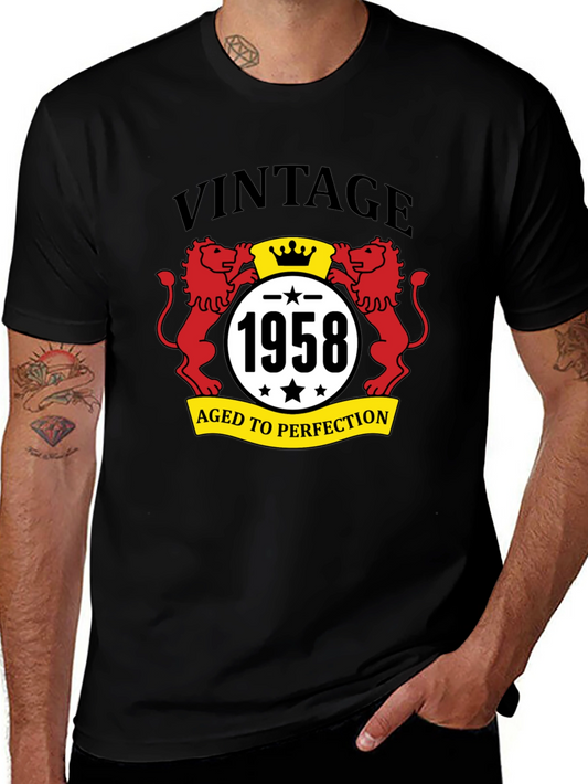 Vintage 1958 Aged to Perfection Black T-Shirt