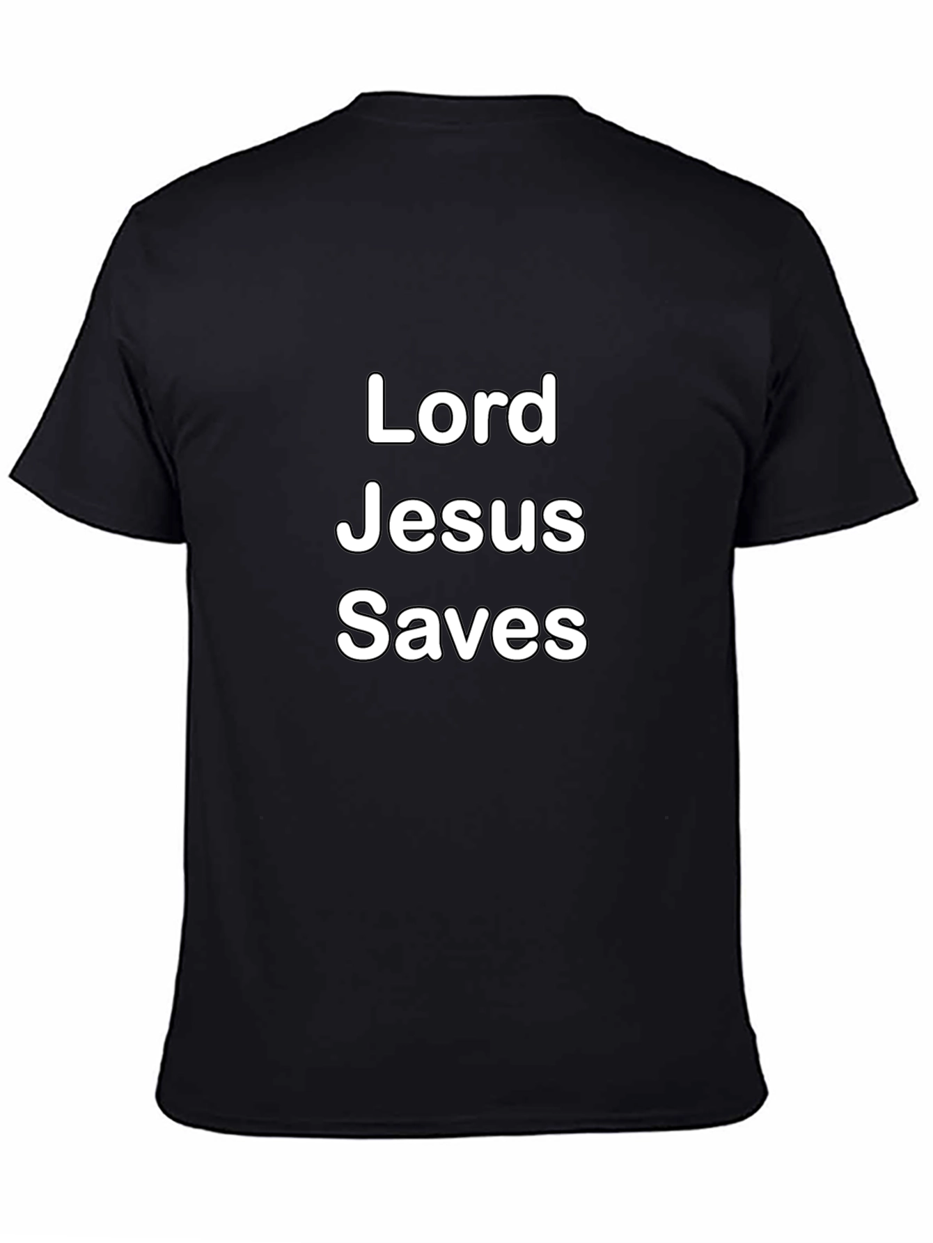 Lord Jesus Saves Black T-Shirt