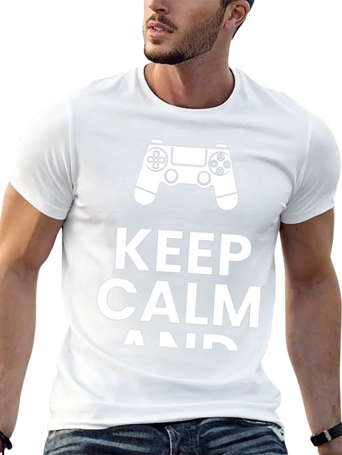 Keep Calm and Game On Black T-Shirt