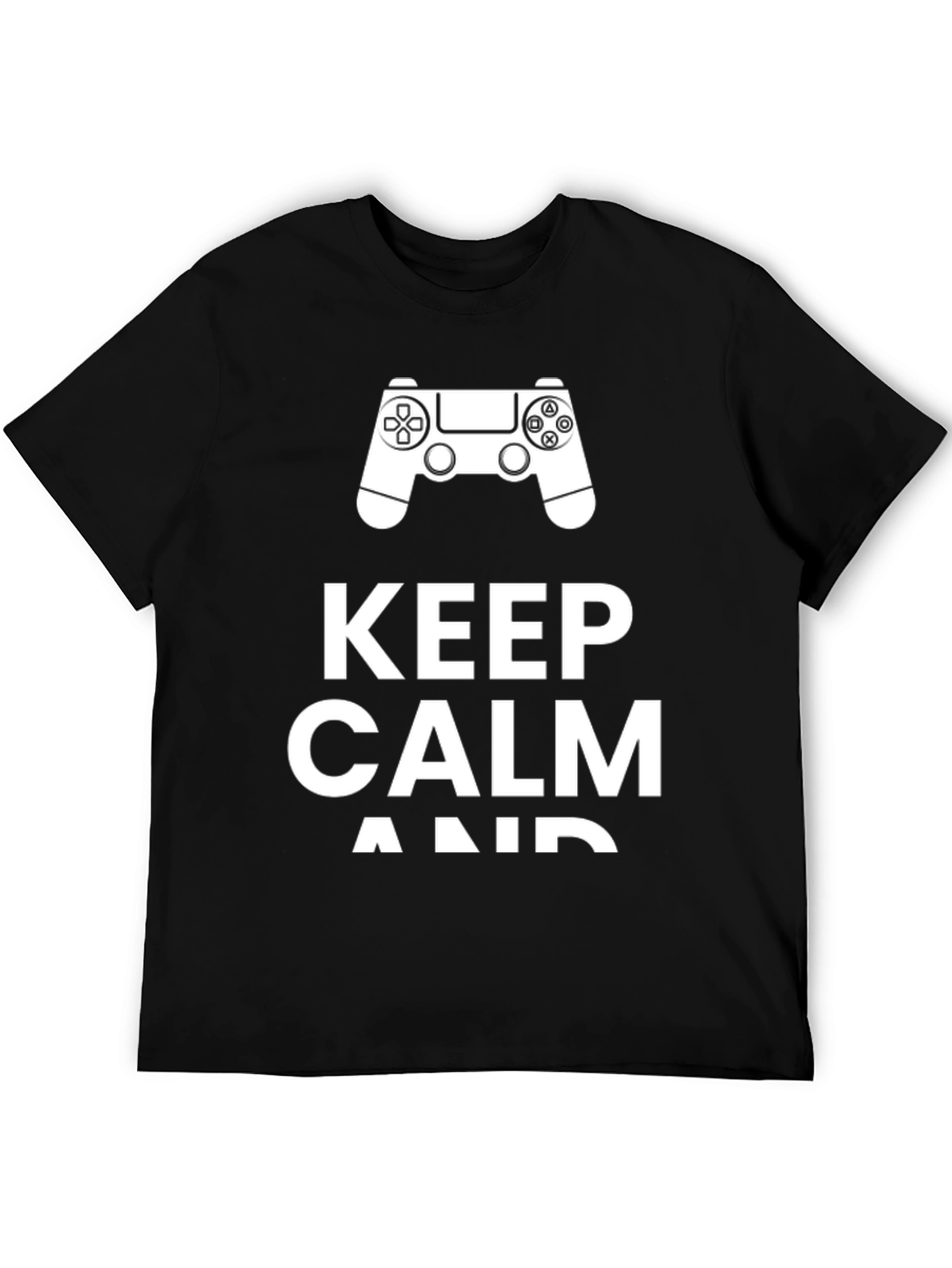 Keep Calm and Game On Black T-Shirt
