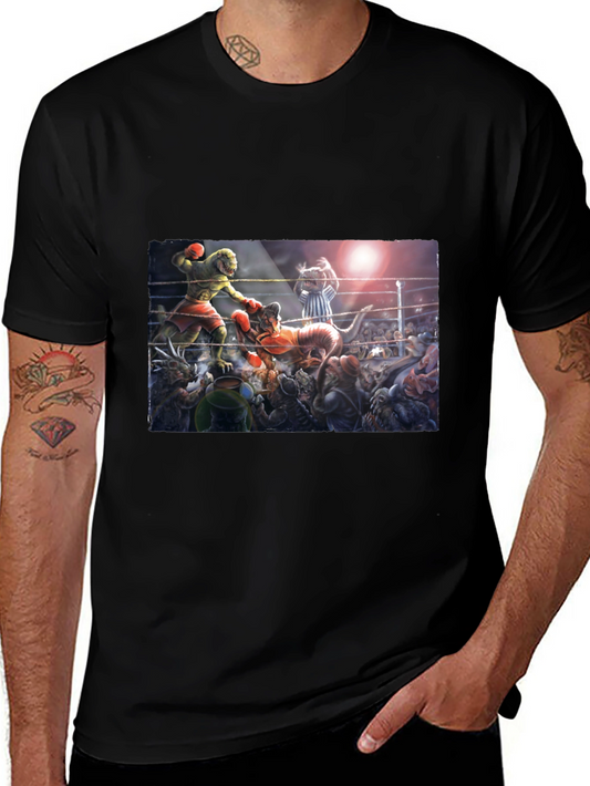 Dino Boxing Match Graphic Tee