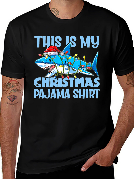Shark Christmas Pajama Shirt