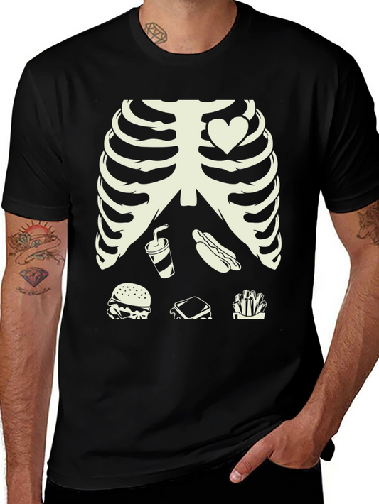 Funny Skeleton Fast Food T-Shirt