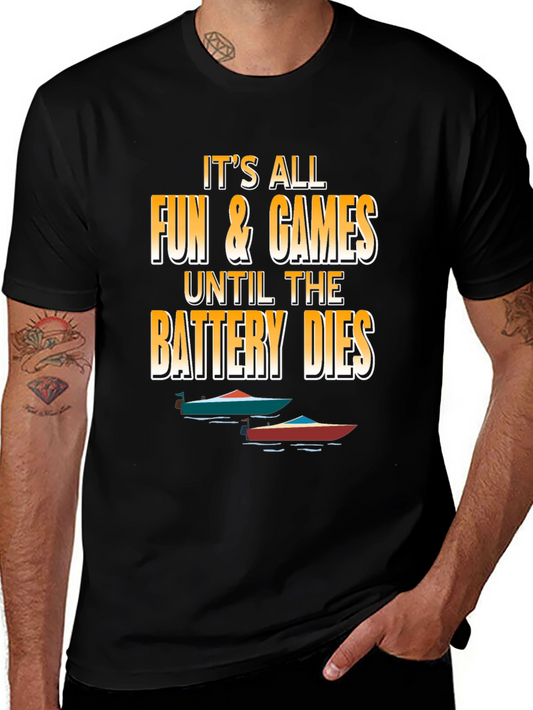 Fun & Games Battery Dies Graphic T-Shirt