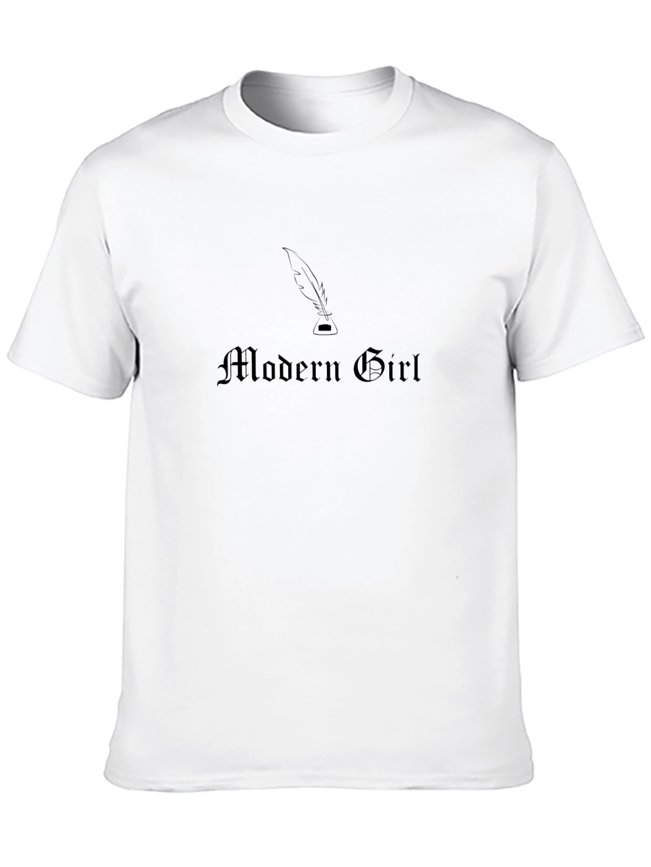 Modern Girl Black T-Shirt - Gothic Style