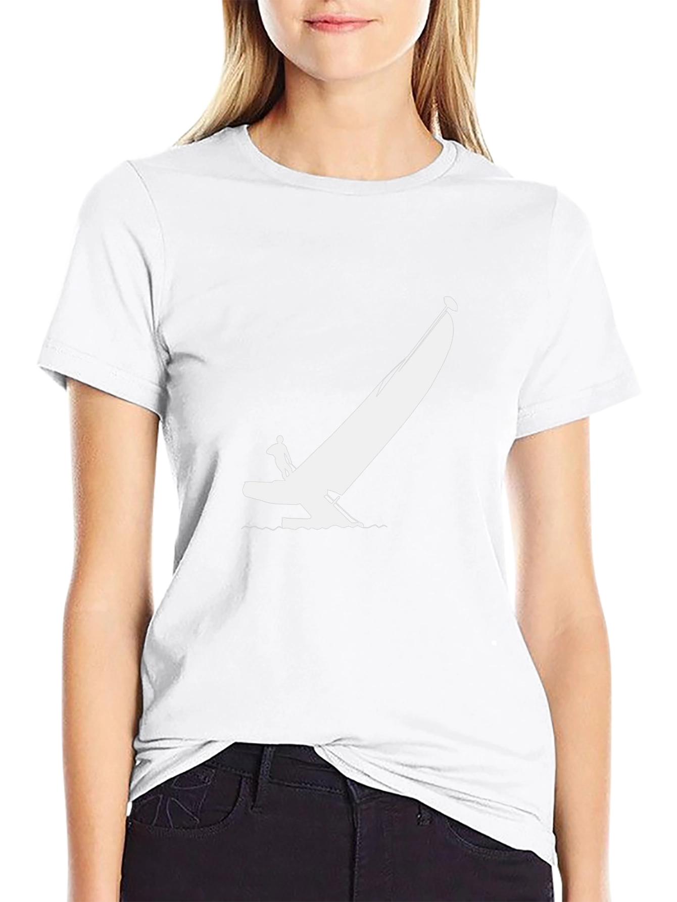 Sailboat Silhouette Black T-Shirt