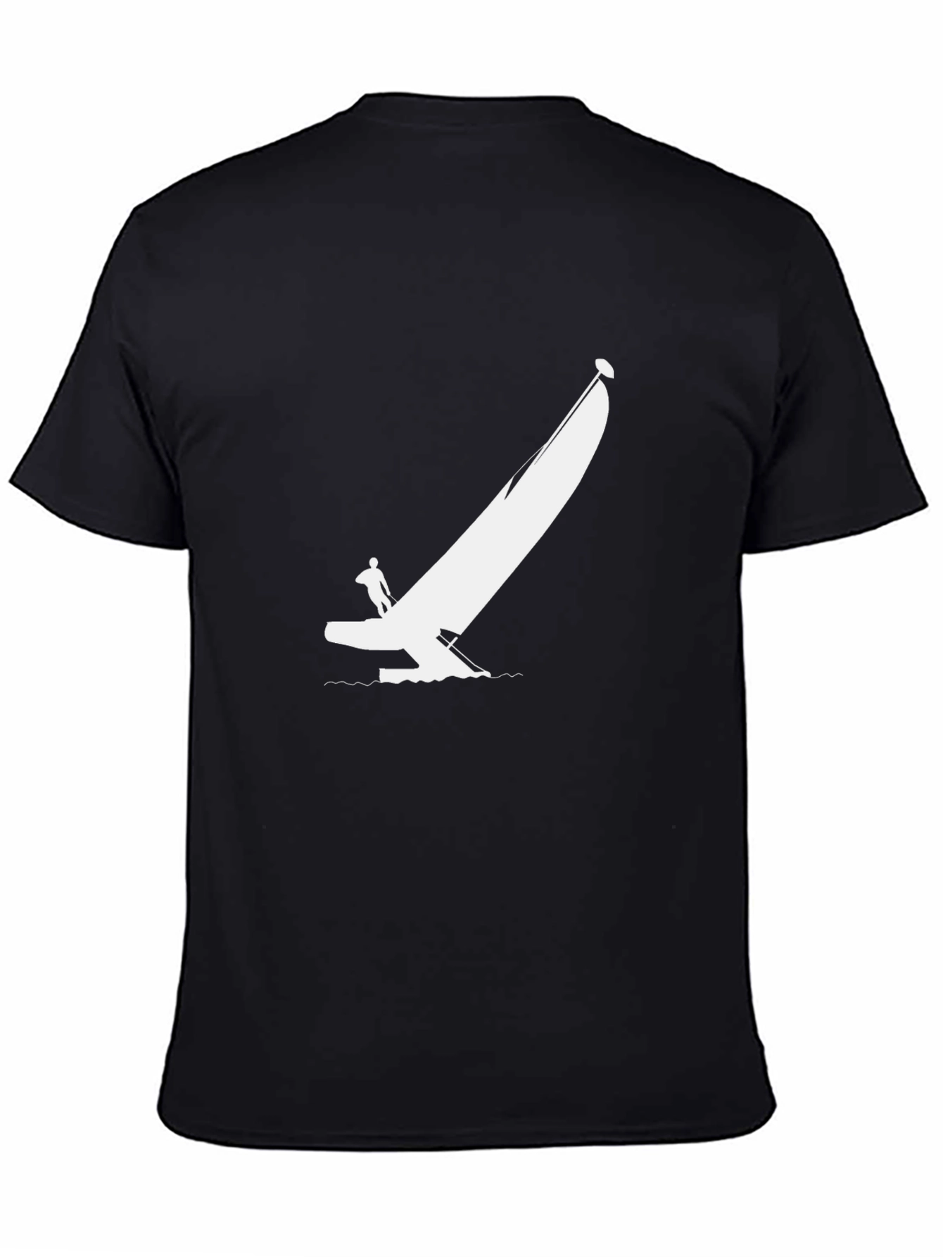 Sailboat Silhouette Black T-Shirt
