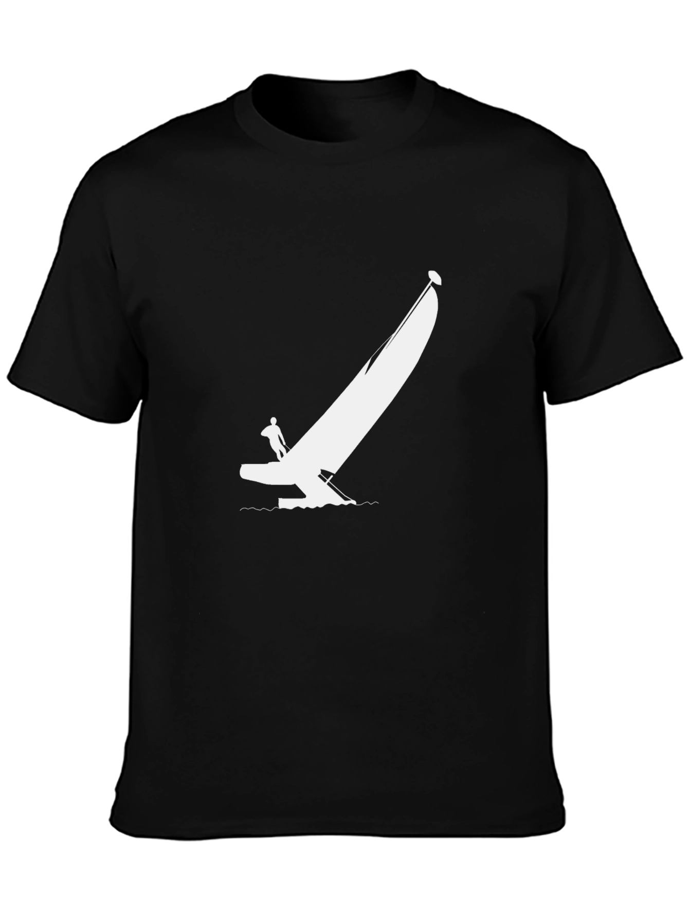 Sailboat Silhouette Black T-Shirt