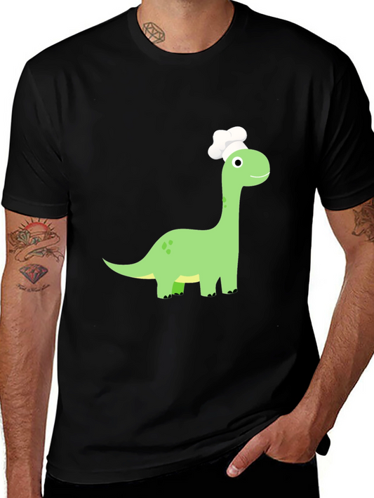 Chef Dinosaur Graphic Tee - Black T-Shirt