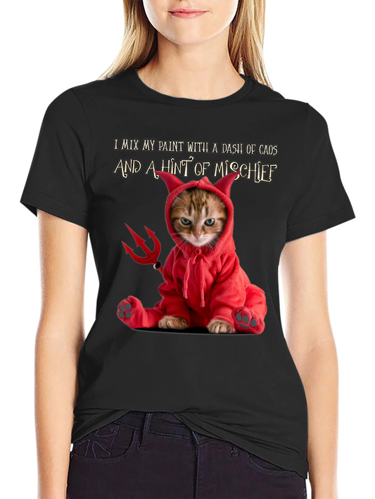 Devil Cat Mischief T-Shirt