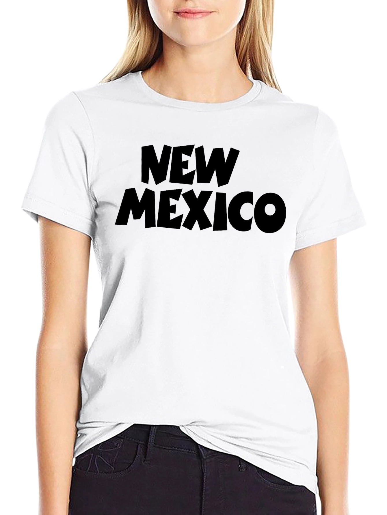 New Mexico Graphic Tee - Black Cotton T-Shirt