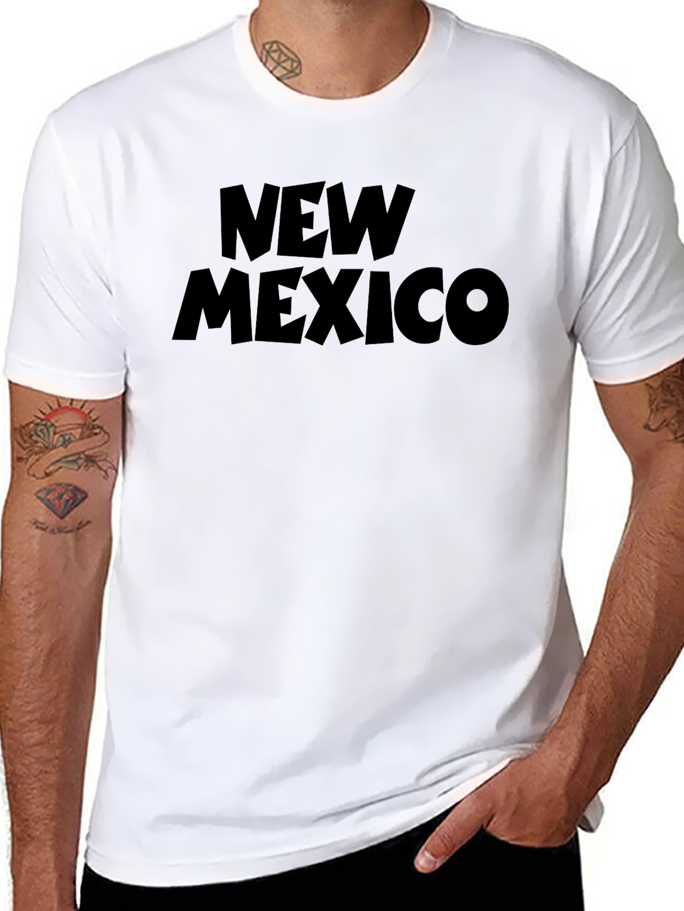 New Mexico Graphic Tee - Black Cotton T-Shirt