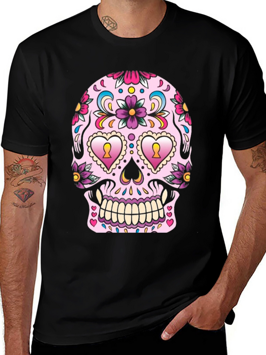 Sugar Skull Graphic Tee - Day of the Dead Style