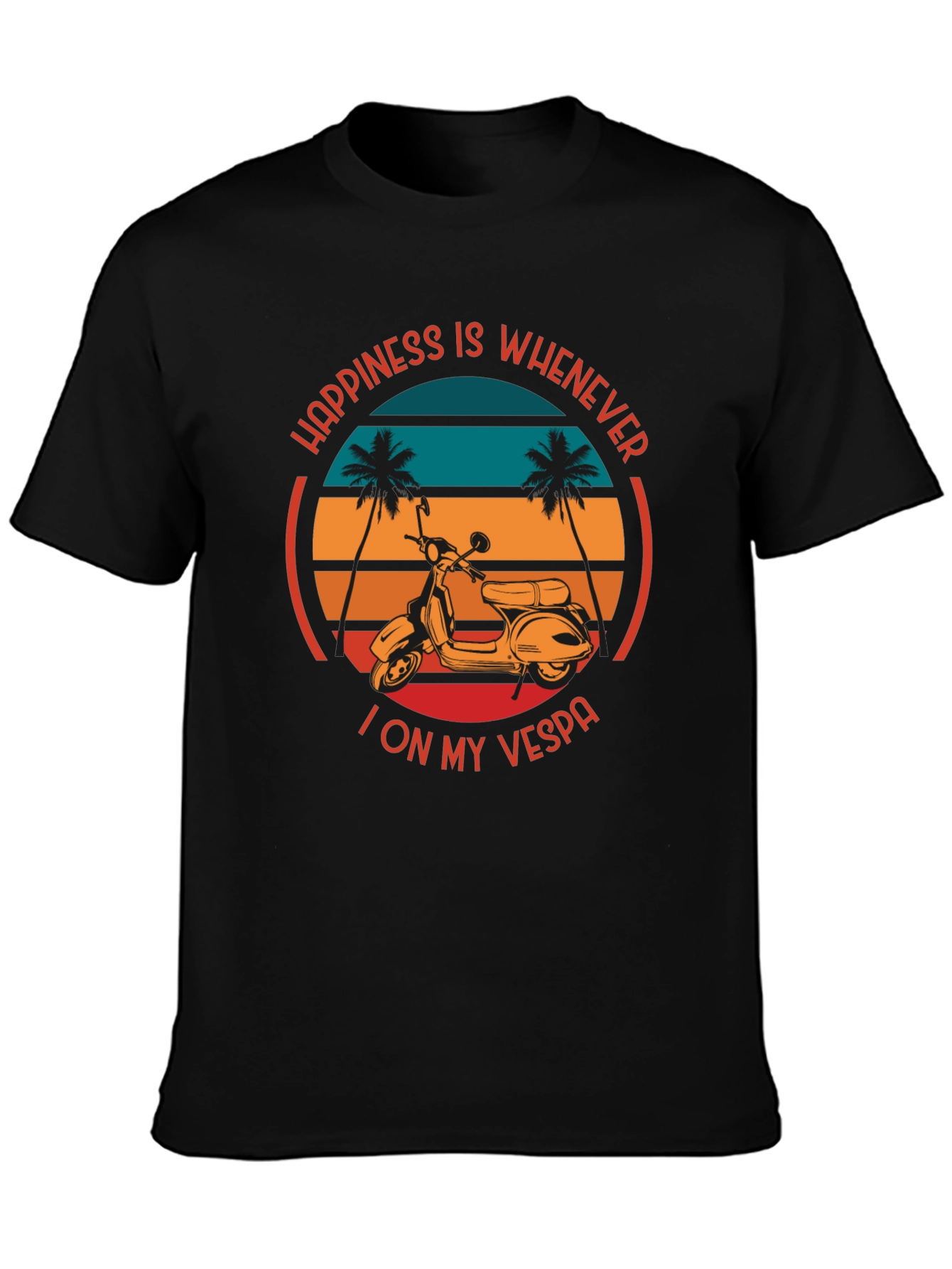 Happiness Vespa Graphic T-Shirt
