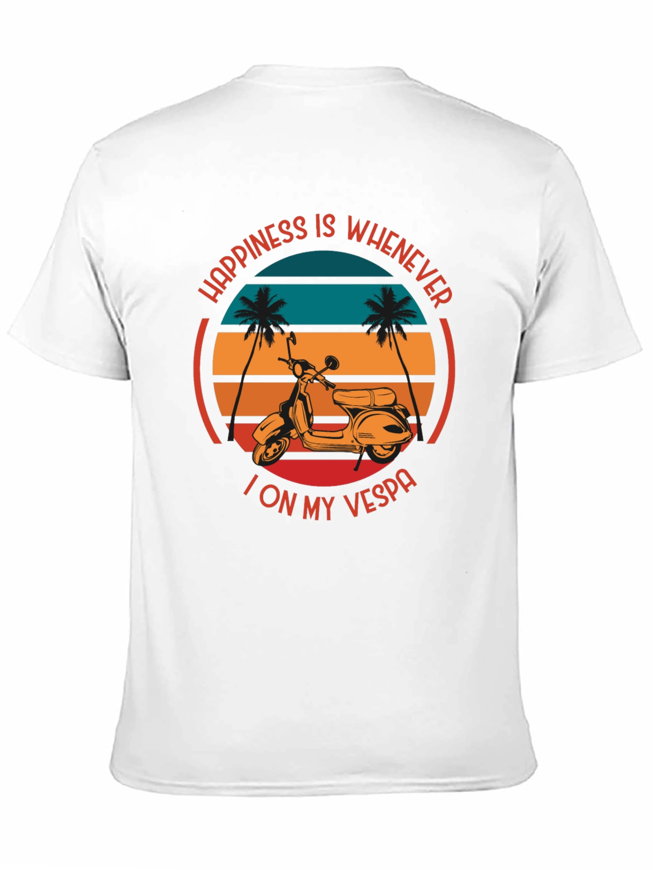 Happiness Vespa Graphic T-Shirt