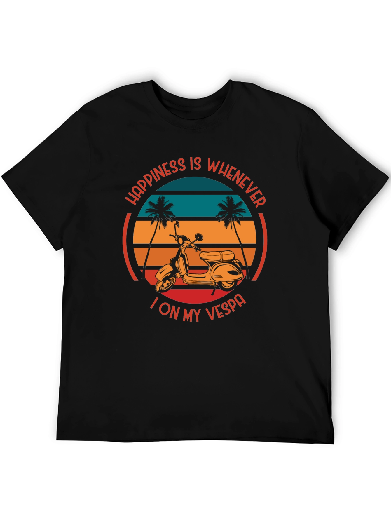 Happiness Vespa Graphic T-Shirt