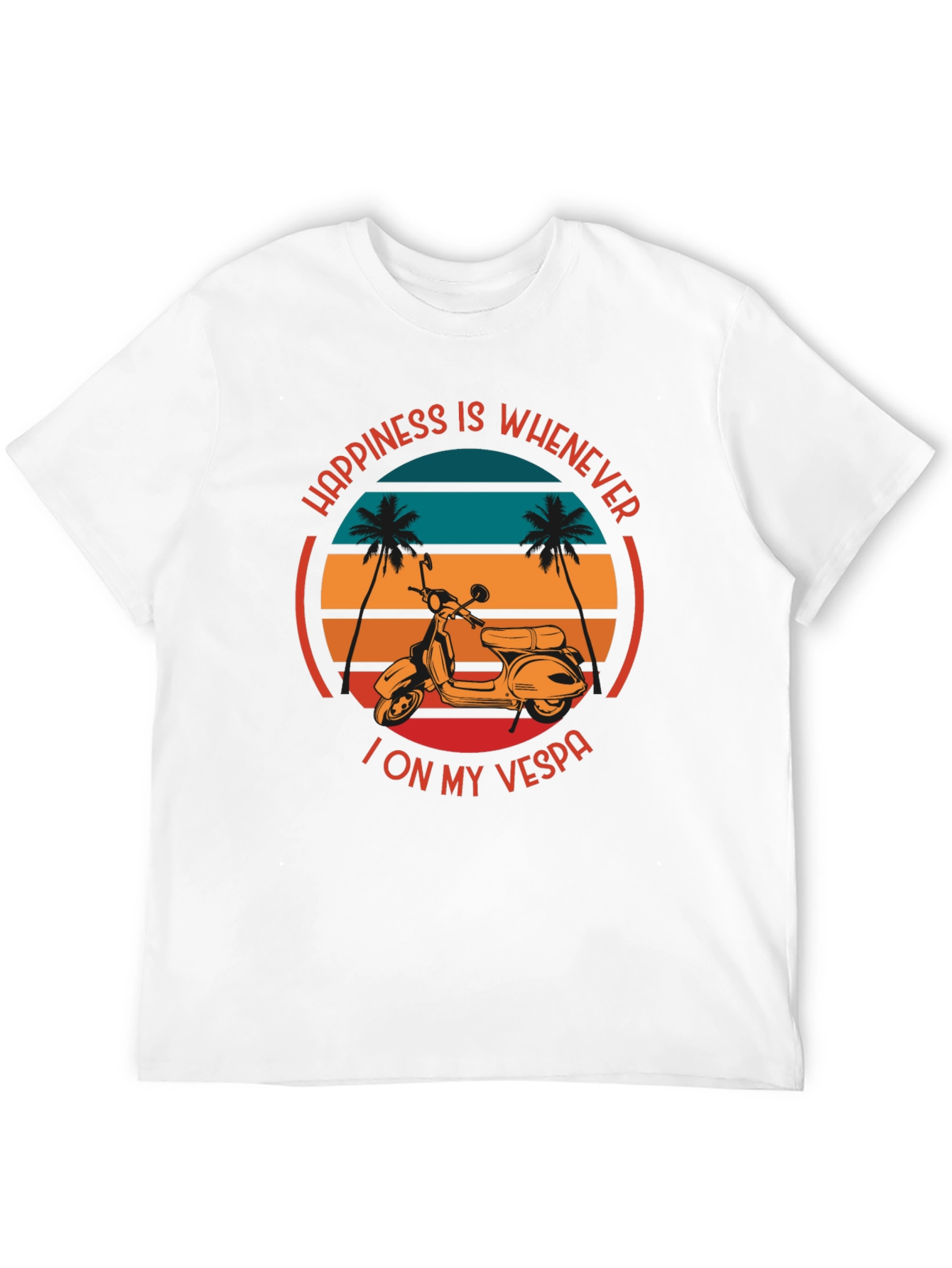 Happiness Vespa Graphic T-Shirt
