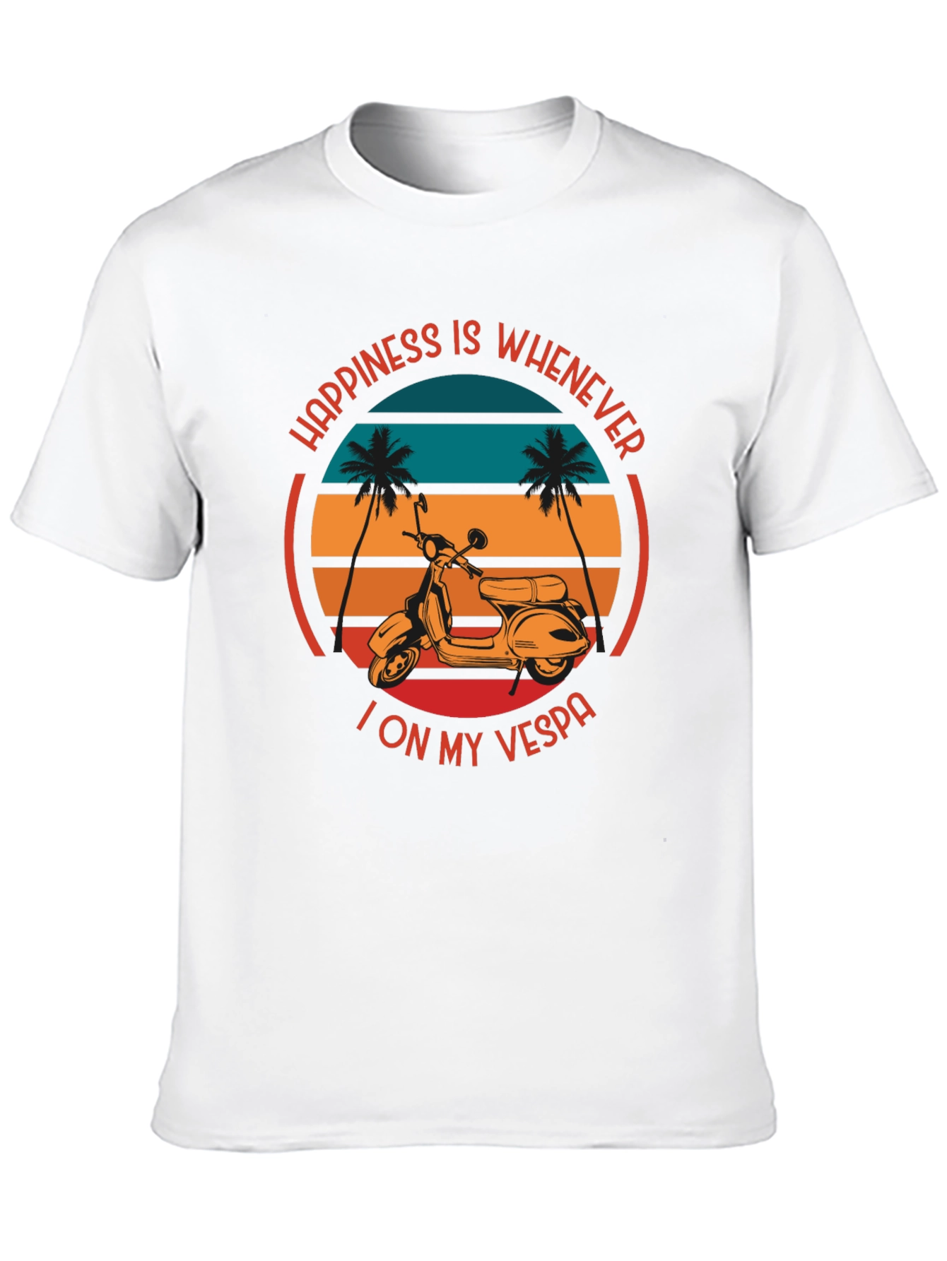 Happiness Vespa Graphic T-Shirt