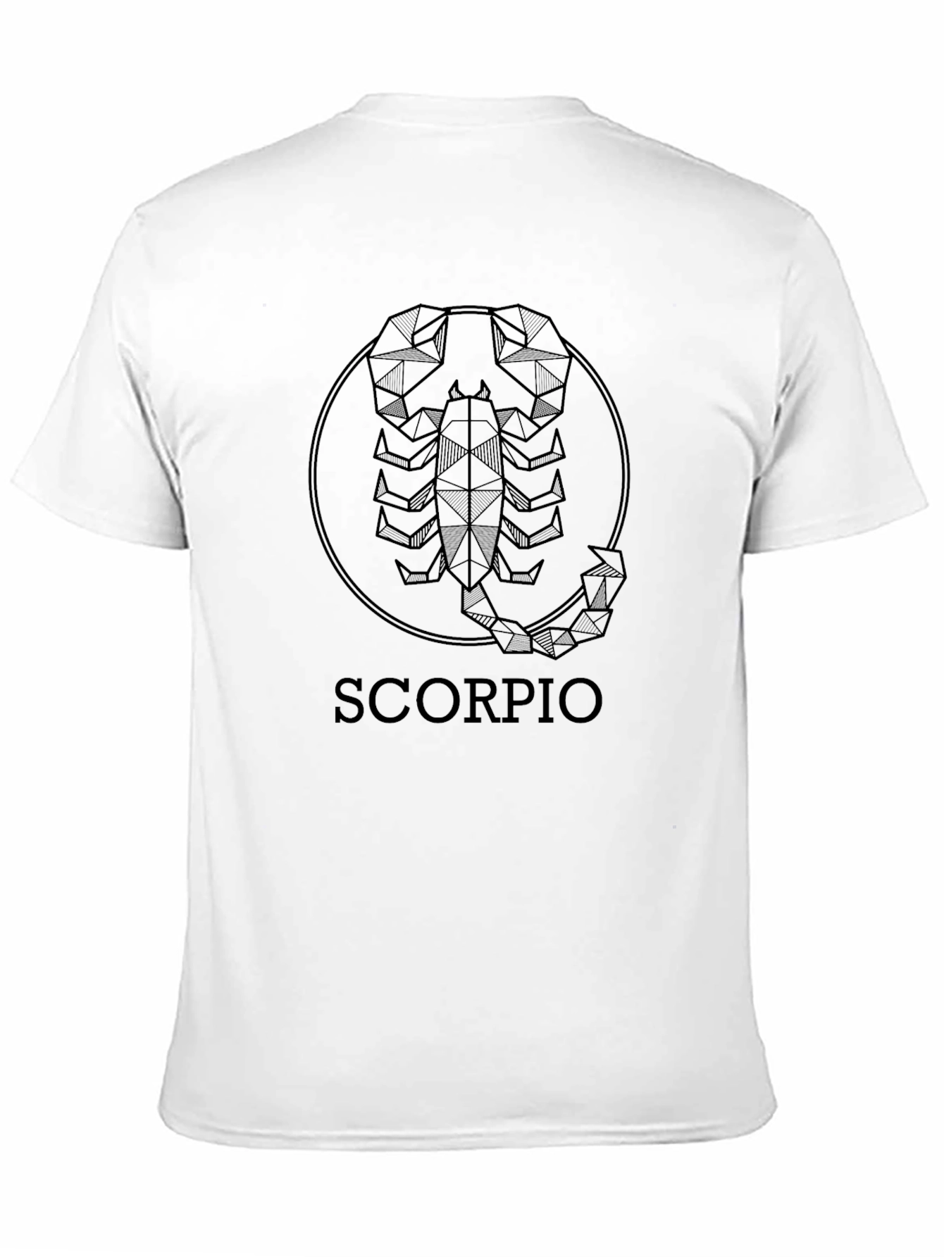 Geometric Scorpio Zodiac Black T-Shirt
