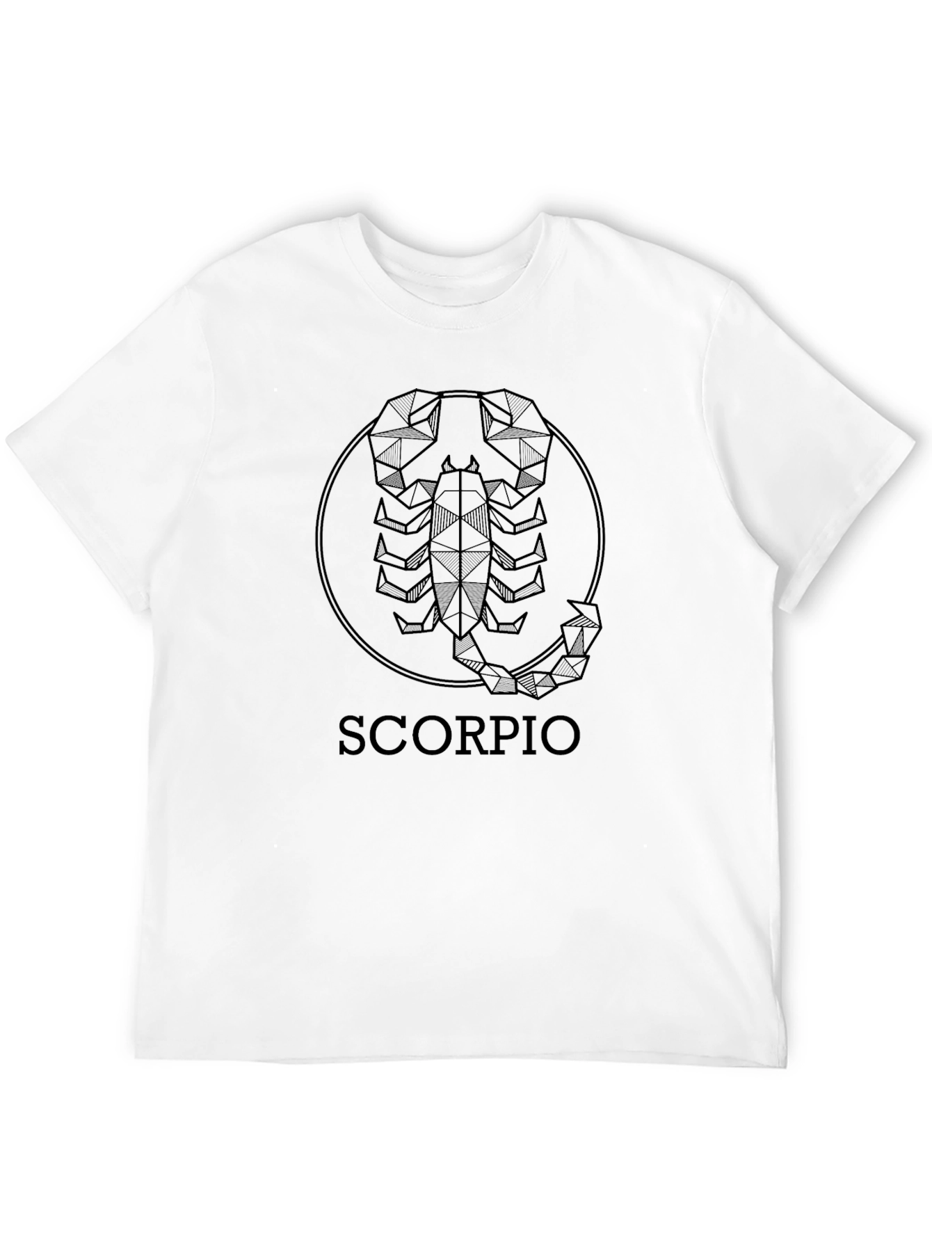 Geometric Scorpio Zodiac Black T-Shirt