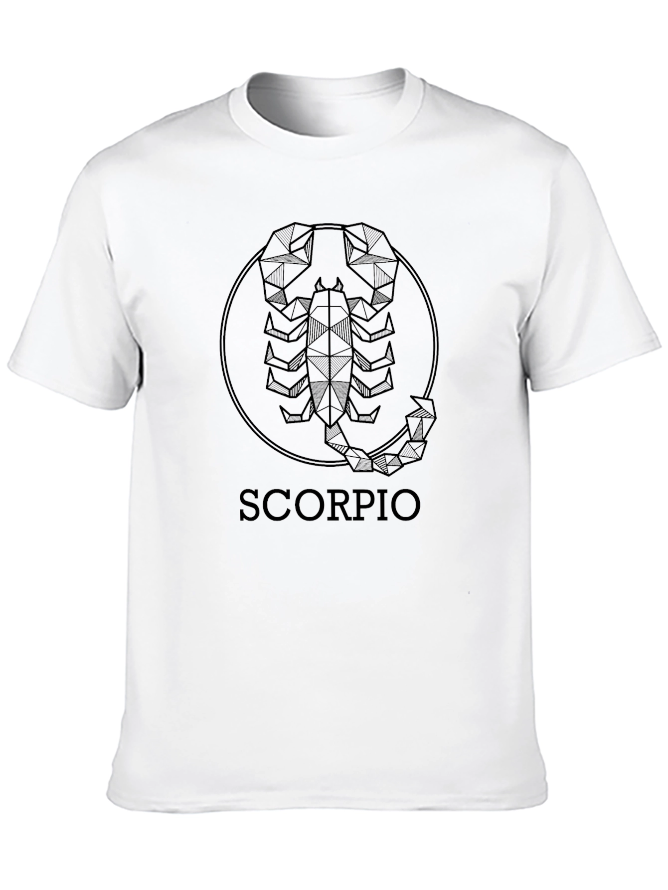 Geometric Scorpio Zodiac Black T-Shirt