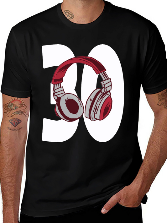 DJ 30th Birthday T-Shirt - Headphone Graphic Tee