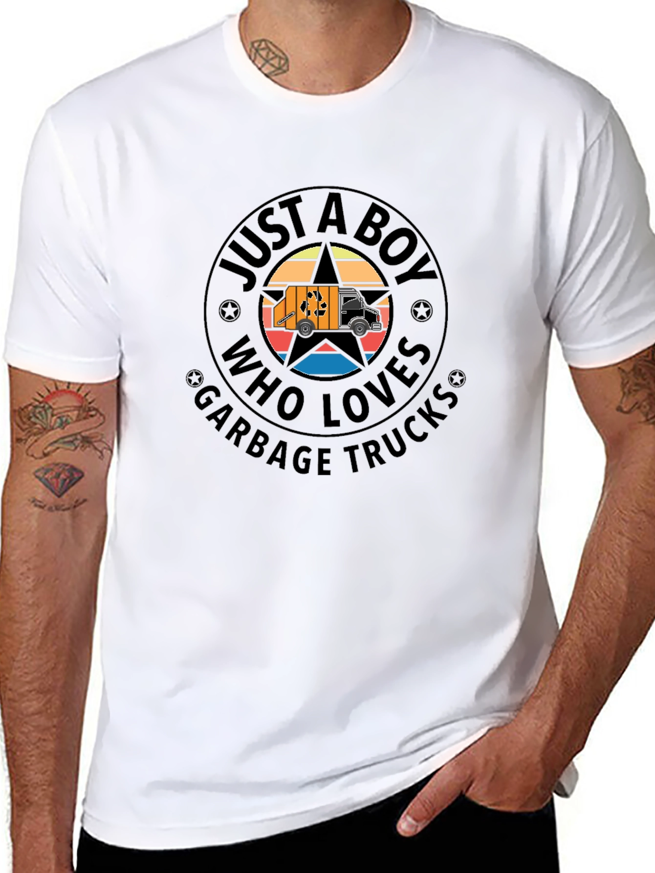 Just a Boy Who Loves Garbage Trucks T-Shirt