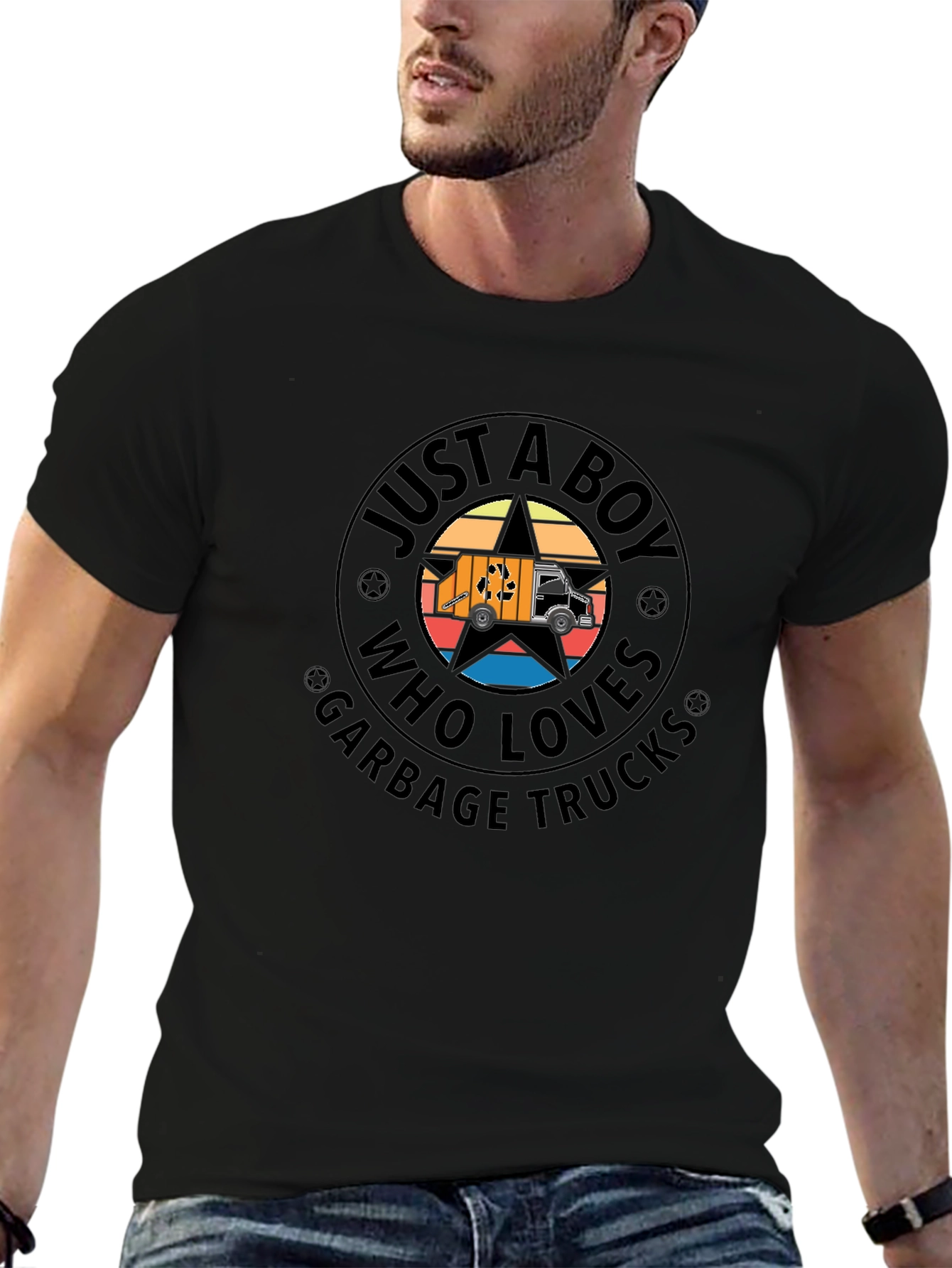 Just a Boy Who Loves Garbage Trucks T-Shirt