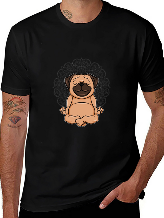 Yoga Pug Graphic Tee - Relaxed Fit