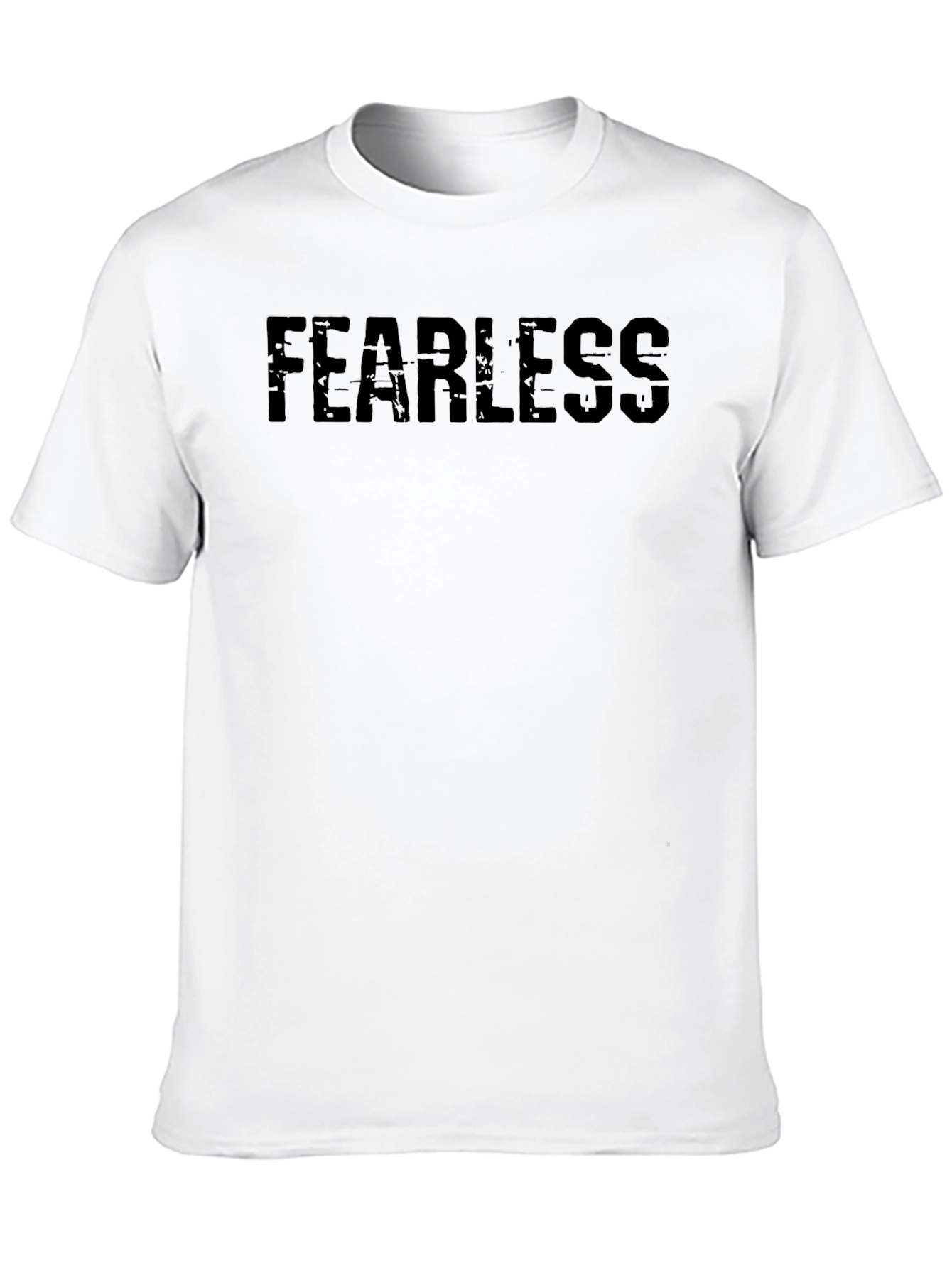 Fearless Graphic Print Black Crew Neck T-Shirt
