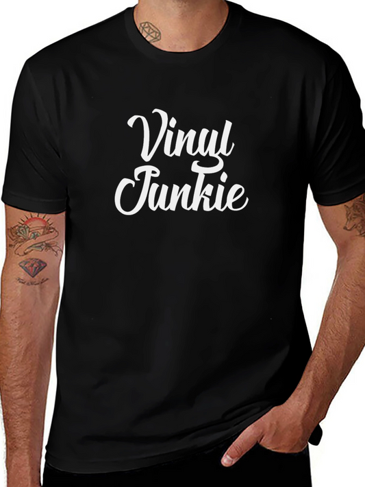 Vinyl Junkie T-Shirt - Retro Music Lover Tee