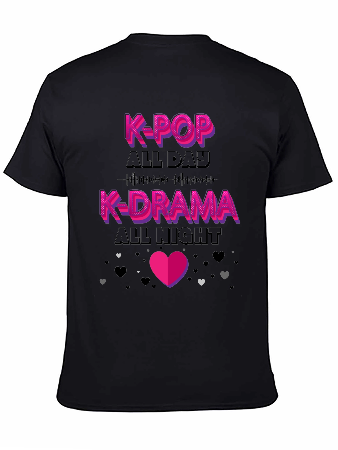 K-Pop All Day K-Drama All Night Graphic Tee