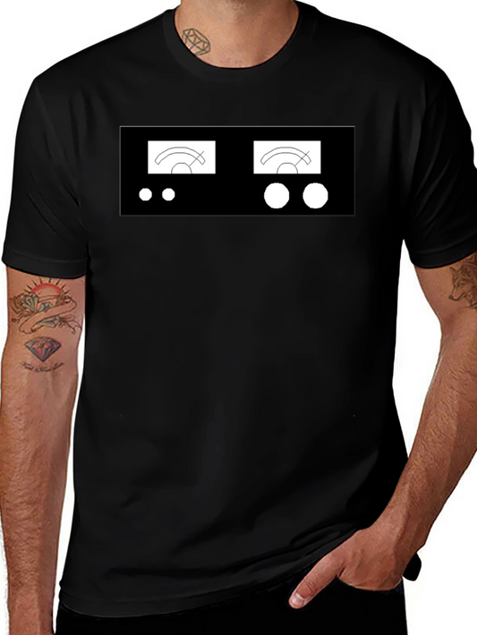 Retro VU Meter T-Shirt - Classic Analog Style