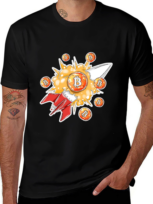 Bitcoin Rocket T-Shirt - Crypto to the Moon!